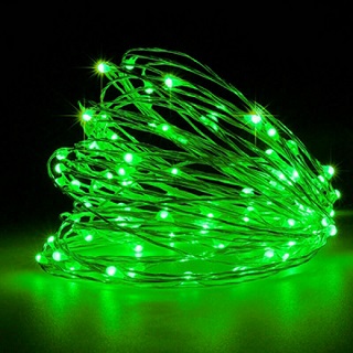 10 meters LED Battery Micro Rice Wire Copper Fairy String Lights Party GREEN
